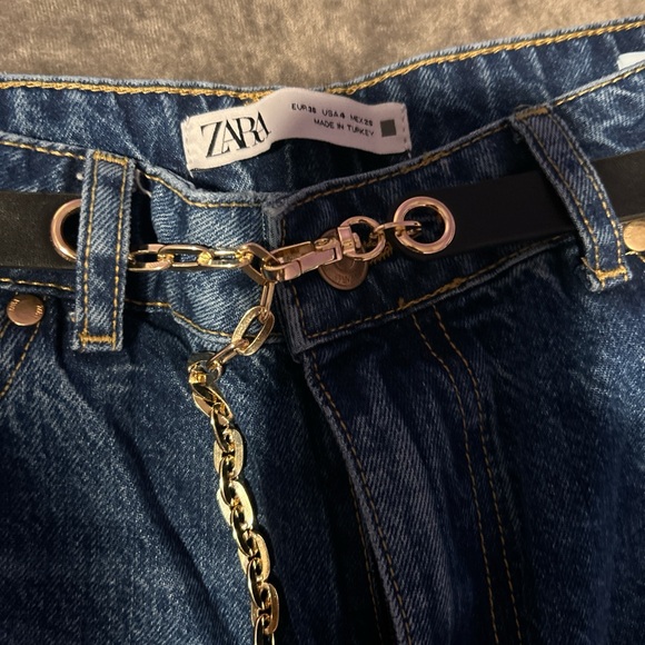 Zara Blue Wide Leg Women's Jeans - Picture 2 of 3